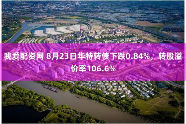 我爱配资网 8月23日华特转债下跌0.84%，转股溢价率106.6%