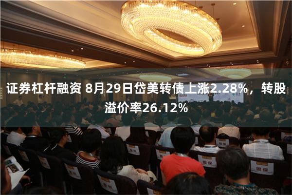 证券杠杆融资 8月29日岱美转债上涨2.28%，转股溢价率26.12%