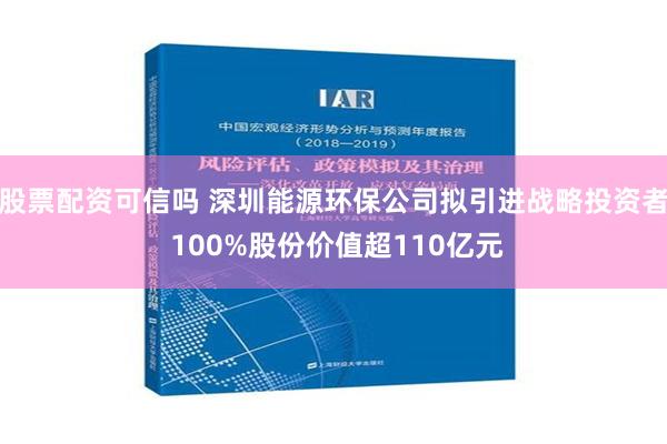 股票配资可信吗 深圳能源环保公司拟引进战略投资者 100%股份价值超110亿元